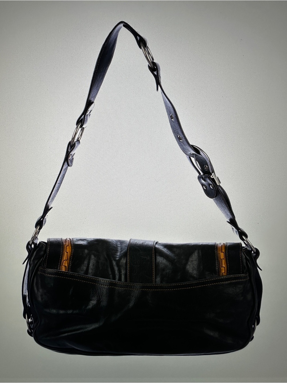 CHRISTIAN DIOR gaucho saddle bag black - Picture 10 of 10